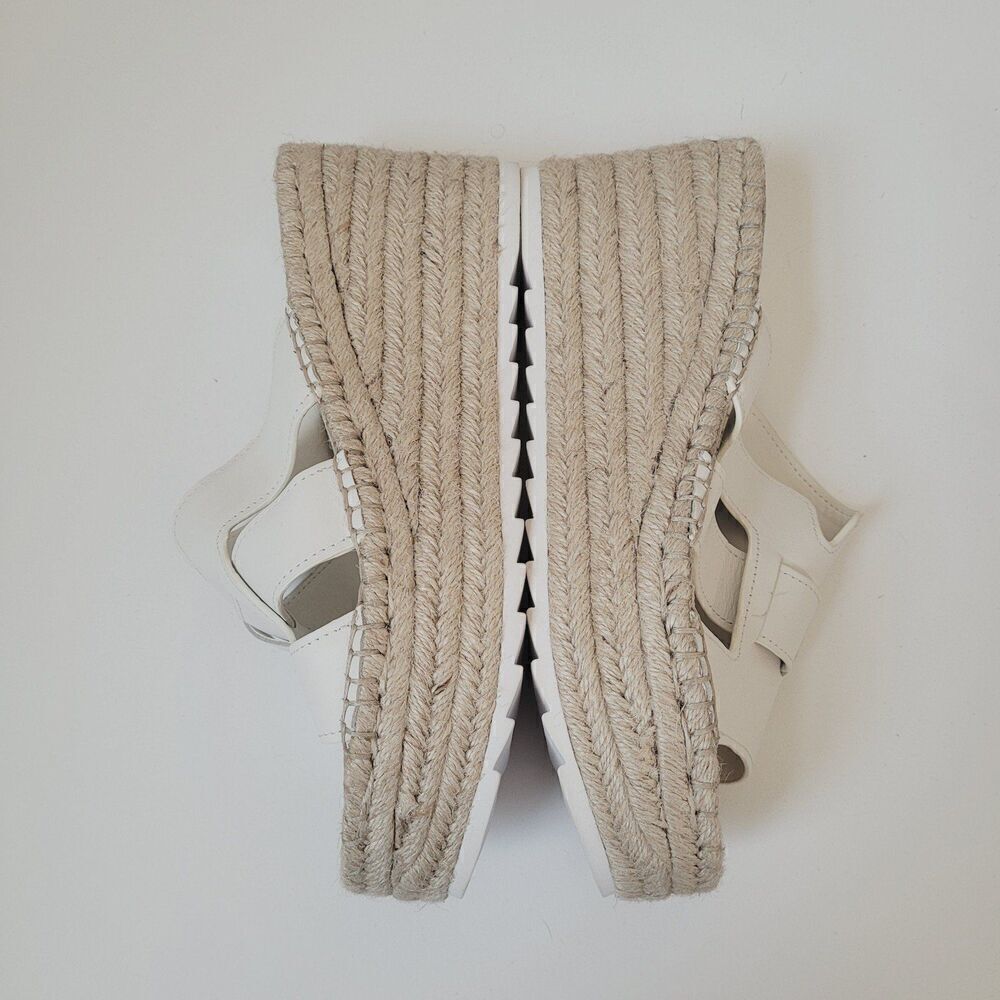 Marc Fisher Robbyn White Espadrille Slip on Sandal Size 9.5 - Picture 2 of 7